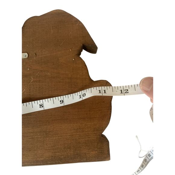 Vintage Bunny 3 Peg 3 Bunnies Wall Hanging Keys Leashes Signed Elaine 98 - Picture 6 of 7